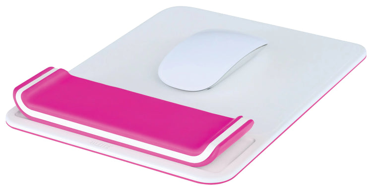 LEITZ Mousepad mit Handgelenkauflage Ergo WOW weiß, pink
