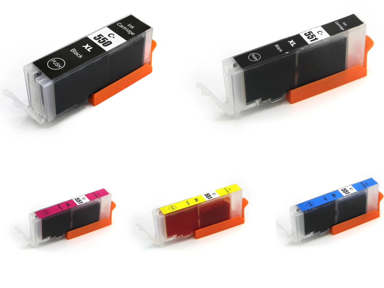 XL kompatible Druckerpatronen von Wechselfaul als Ersatz für Canon PGI-550 CLI-551