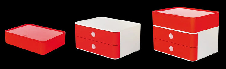 HAN Schubladenbox Smart Box plus ALLISON rot DIN A5 mit 3 Schubladen