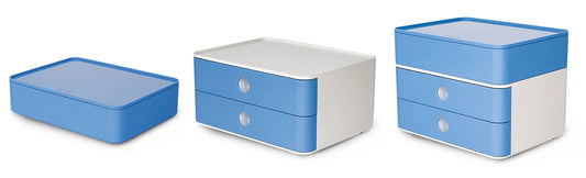 HAN Schubladenbox Smart Box plus ALLISON sky blue DIN A5 mit 3 Schubladen