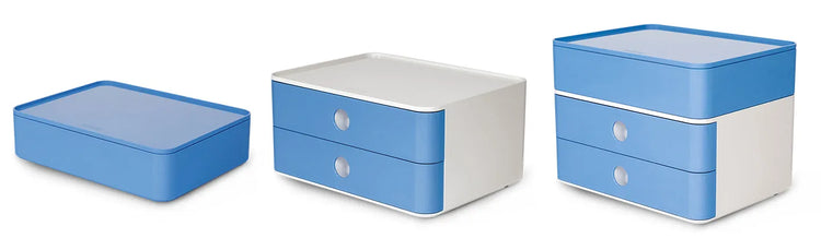 HAN Schubladenbox Smart Box plus ALLISON sky blue DIN A5 mit 3 Schubladen