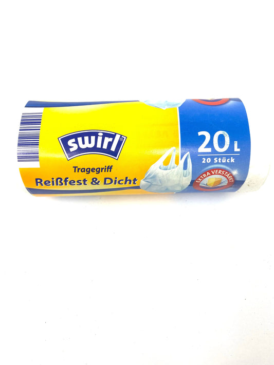 Swirl® 20 Tragegriff-Müllbeutel 20,0 l, reißfest und dicht