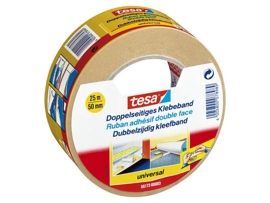 tesa universal doppelseitiges Klebeband braun 50,0 mm x 25,0 m 1 Rolle