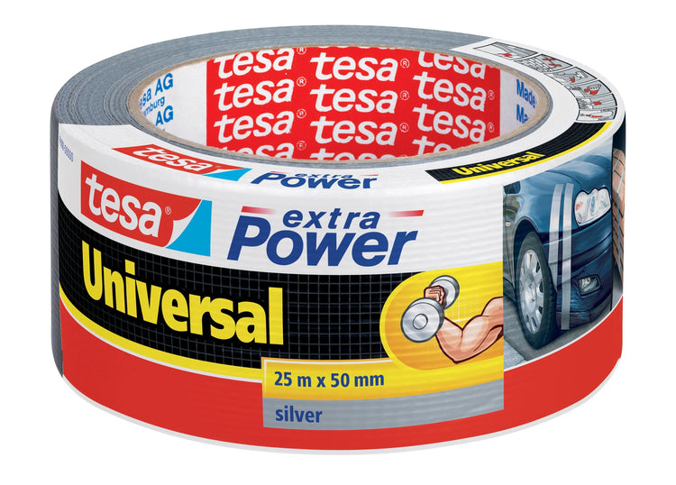 tesa extra Power® Universal Gewebeband silber 50,0 mm x 25,0 m 1 Rolle