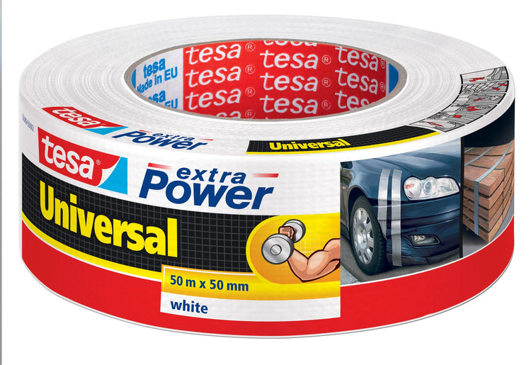 tesa extra Power® Universaltape Gewebeband weiß 50,0 mm x 50,0 m 1 Rolle