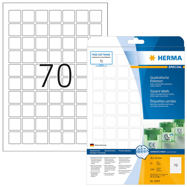1.750 HERMA Etiketten 10105 weiß
