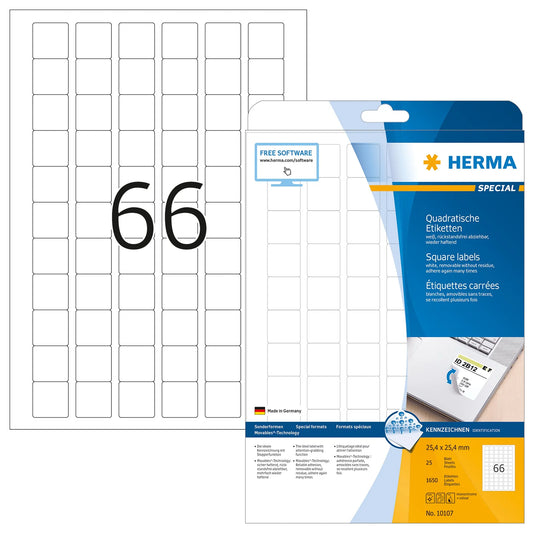 1.650 HERMA Etiketten 10107 weiß
