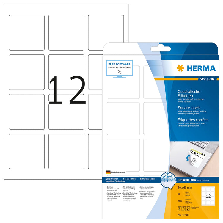 300 HERMA Etiketten 10109 weiß