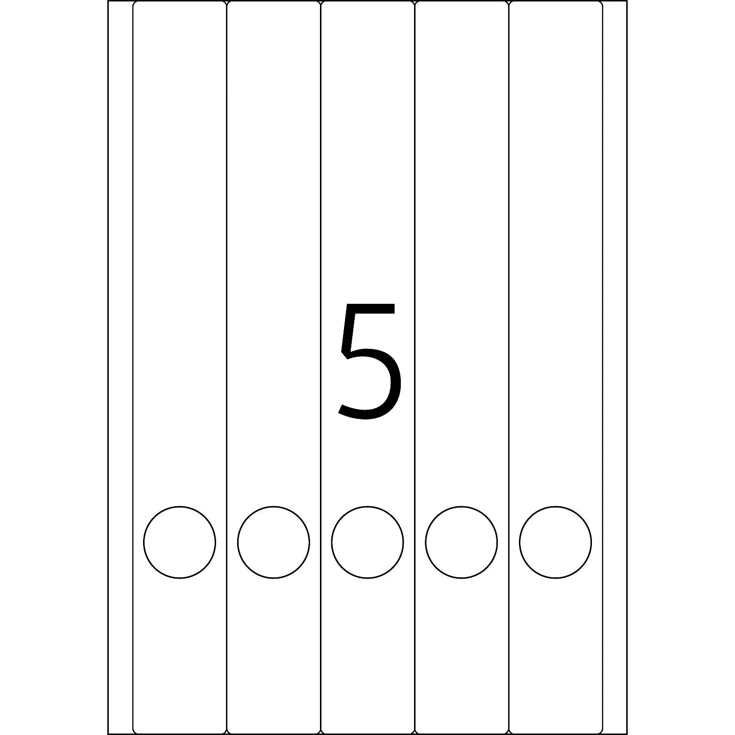 125 HERMA Ordneretiketten 10175 weiß für 4,0 - 5,0 cm Rückenbreite