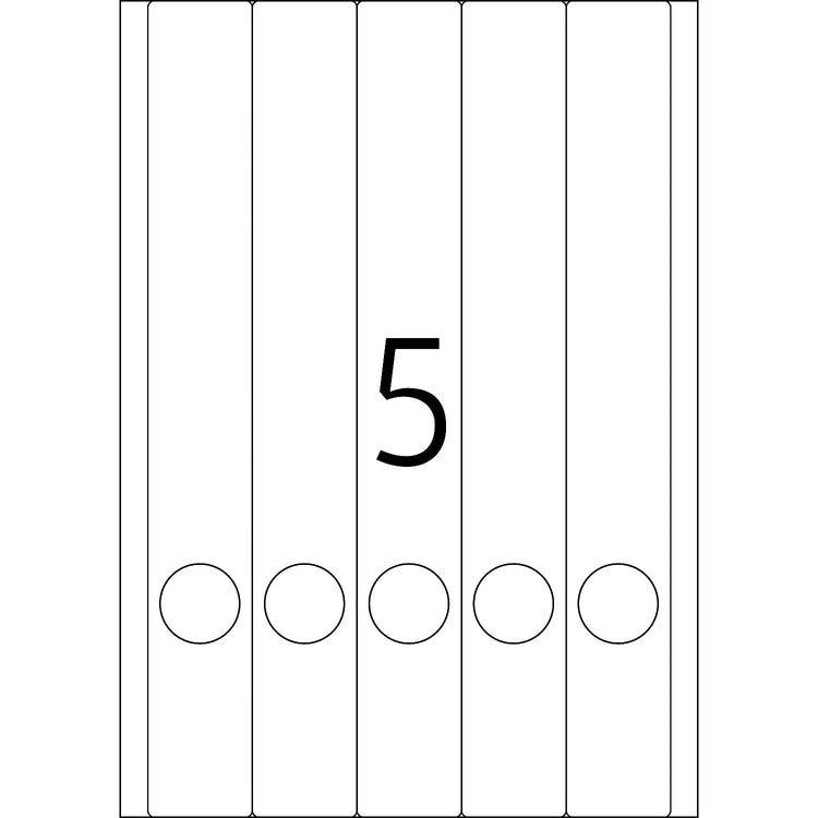 125 HERMA Ordneretiketten 10175 weiß für 4,0 - 5,0 cm Rückenbreite