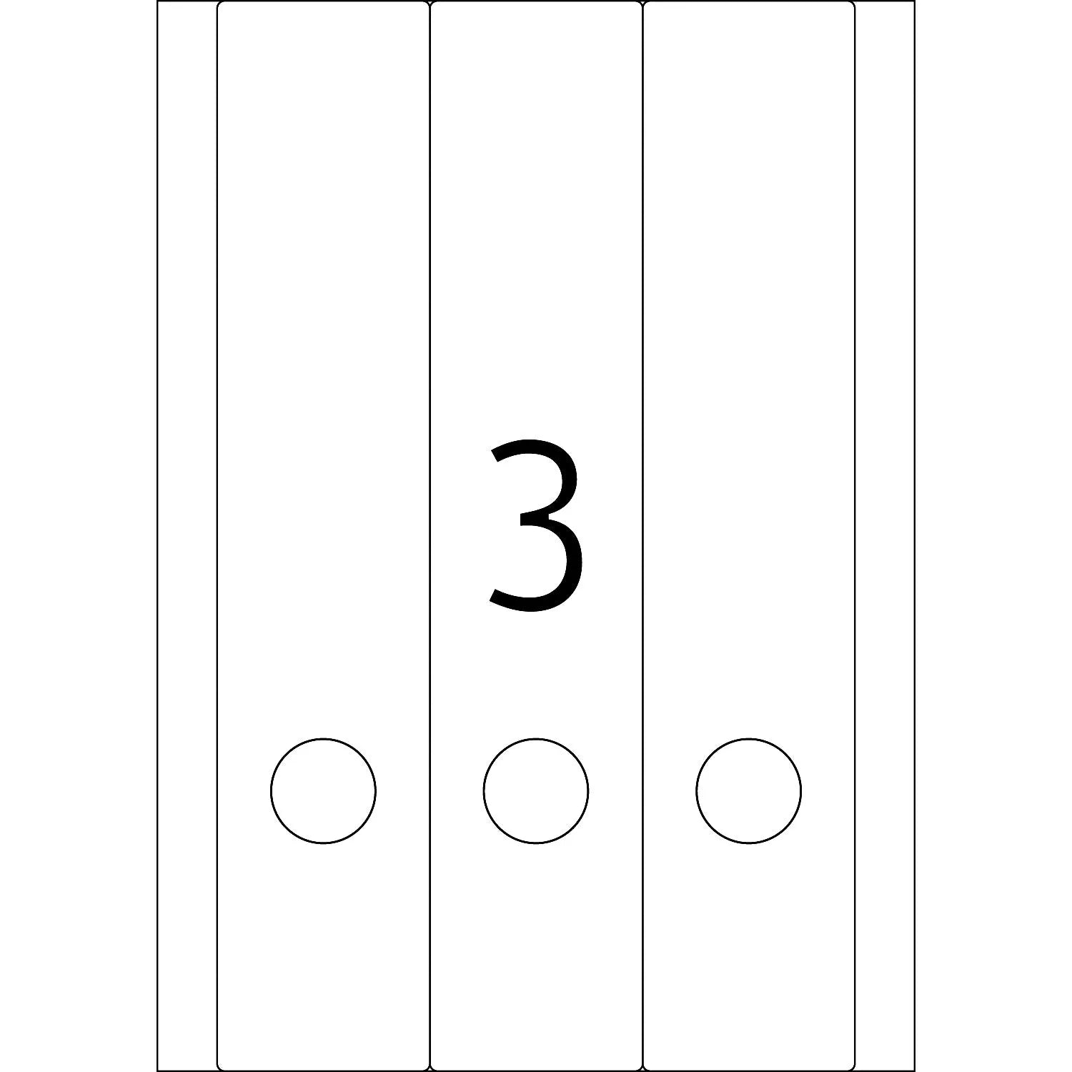 75 HERMA Ordneretiketten 10180 weiß für 7,0 - 8,0 cm Rückenbreite