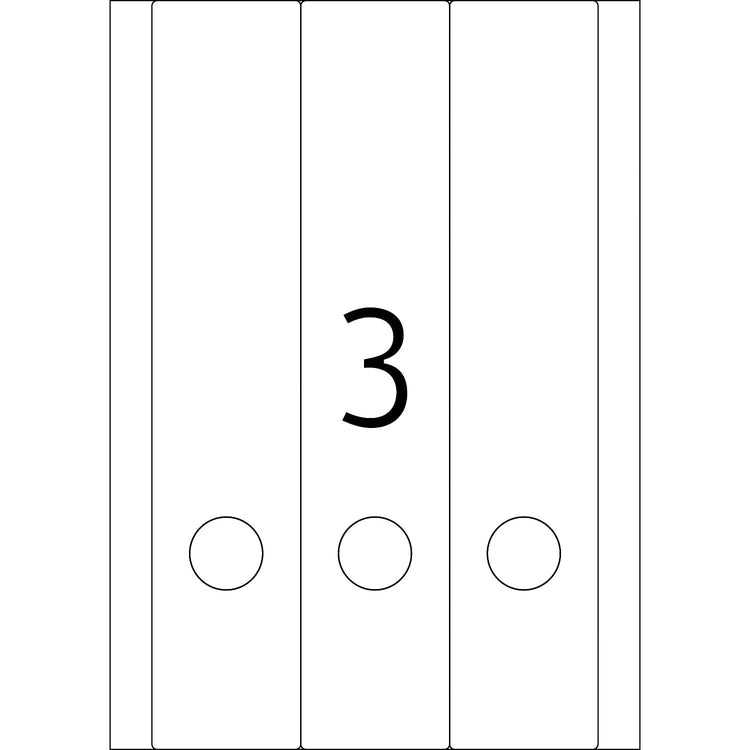 75 HERMA Ordneretiketten 10180 weiß für 7,0 - 8,0 cm Rückenbreite