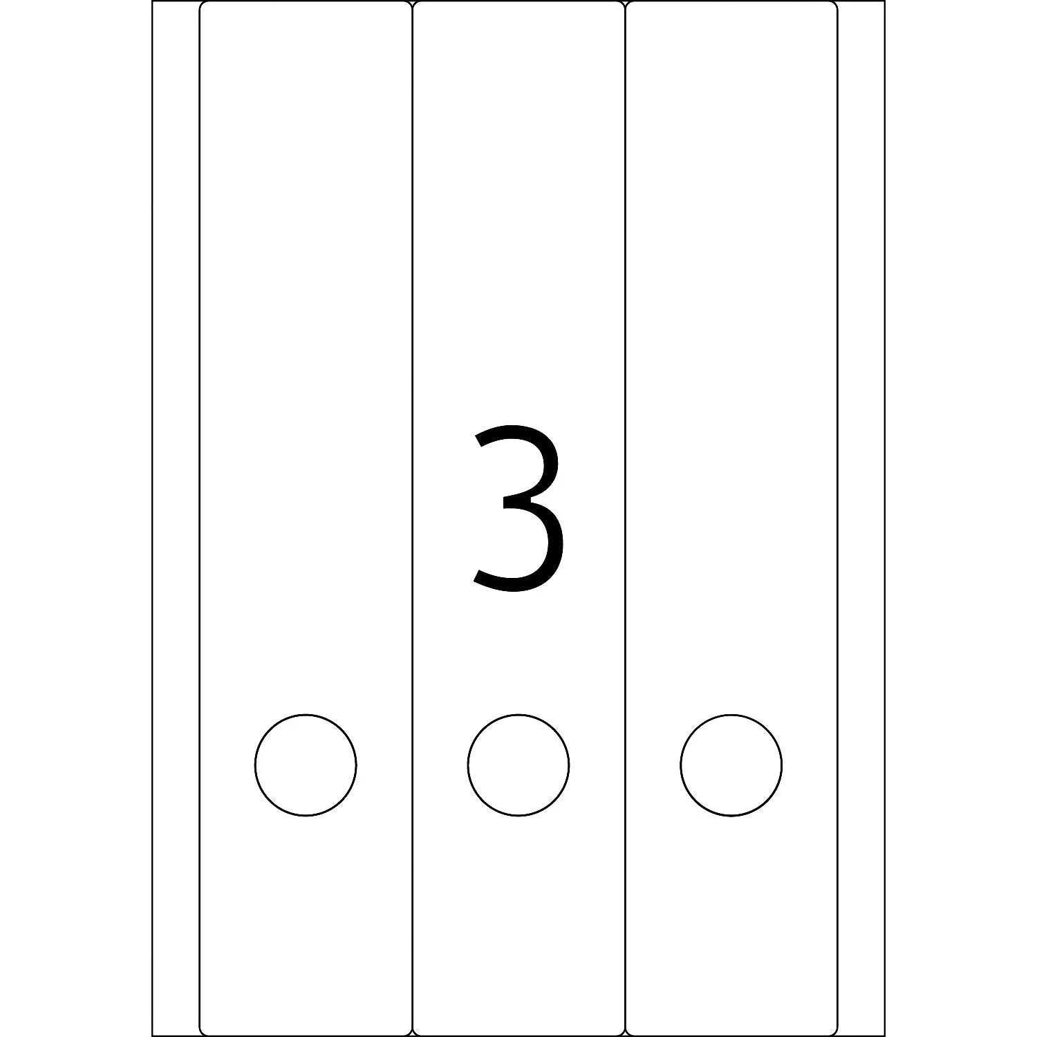 75 HERMA Ordneretiketten 10185 weiß für 7,0 - 8,0 cm Rückenbreite