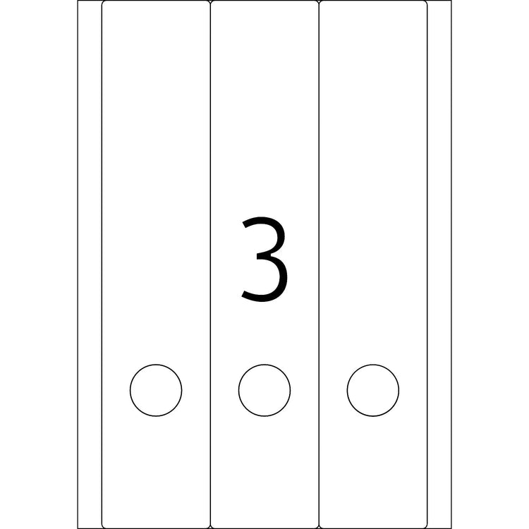 75 HERMA Ordneretiketten 10185 weiß für 7,0 - 8,0 cm Rückenbreite