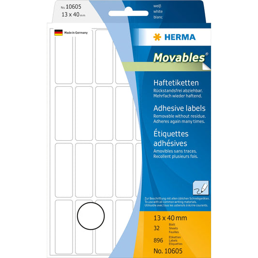896 HERMA Movables Etiketten 10605 weiß