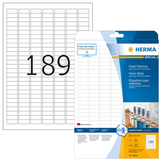 4.725 HERMA Etiketten 10900 weiß