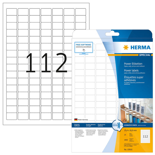 2.800 HERMA Etiketten 10916 weiß