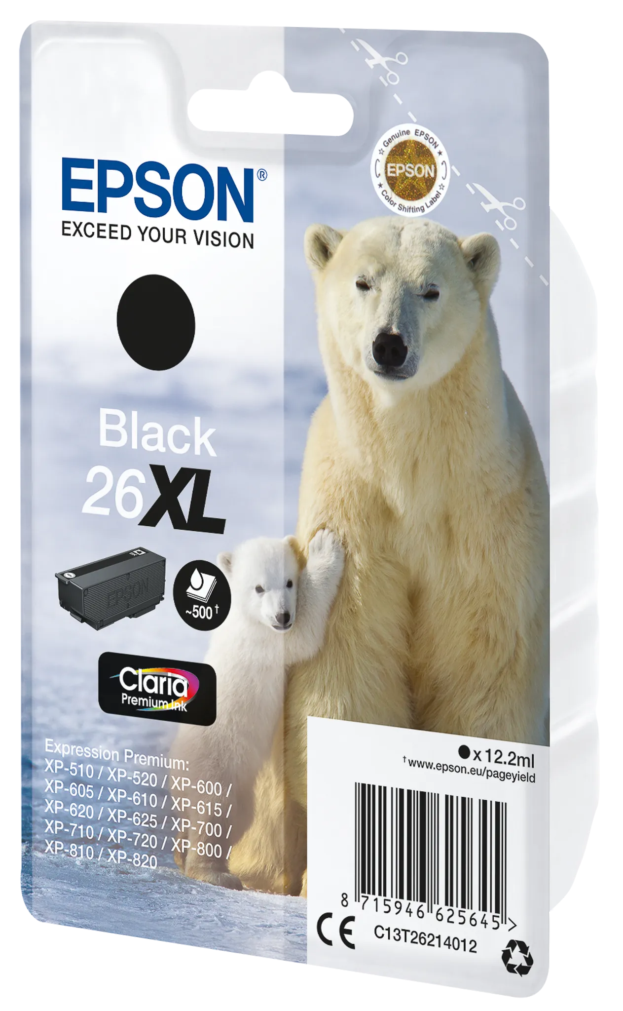 EPSON 26XL / T2621XL schwarz Tintenpatrone
