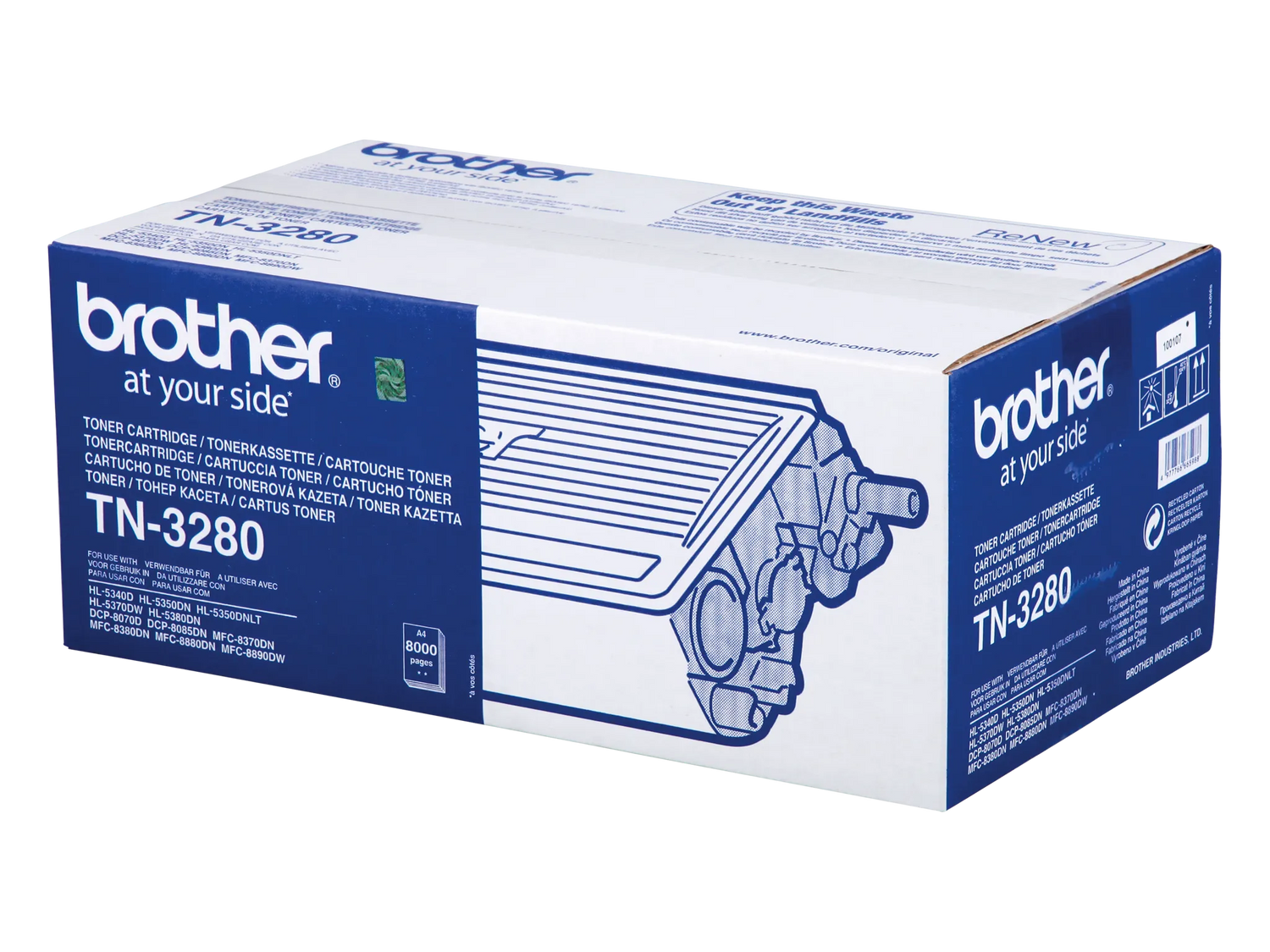 Original Brother TN-3280 /, für HL-5350 Series Premium Drucker-Kartusche, Schwarz, 8000 Seiten