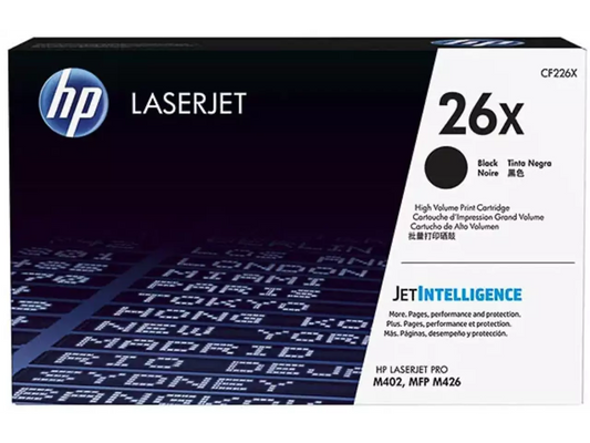 HP 26X (CF226X) Toner Schwarz – Original High Yield Tonerkartusche für HP LaserJet Pro, 9.000 Seiten, gestochen scharfe Druckqualität