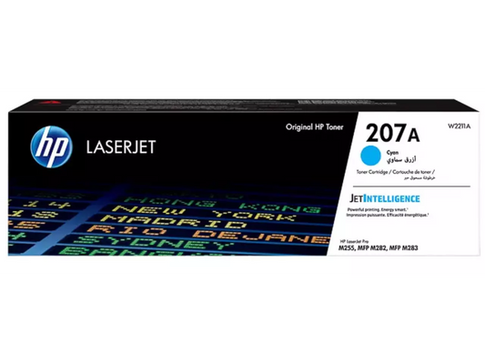 HP 207A (W2211A) Cyan Tonerkartusche – 1.250 Seiten für M255/M282/M283