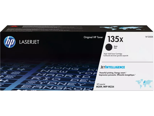 HP 135X (W1350X) Tonerkartusche Schwarz – Original, 2.400 Seiten für HP LaserJet M207, M209, M210 & MFP M232–M237