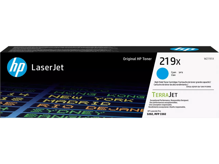 HP 219X (W2191X) Cyan Tonerkartusche – Hohe Reichweite bis 2.500 Seiten für LaserJet Pro