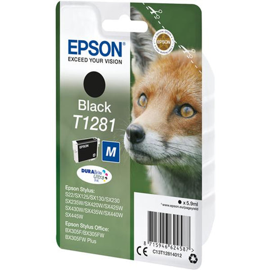 EPSON T1281 schwarz Druckerpatrone Fuchs