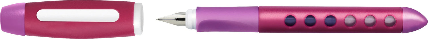 FABER-CASTELL Scribolino Patronenfüller brombeer A (für Anfänger) für Linkshänder
