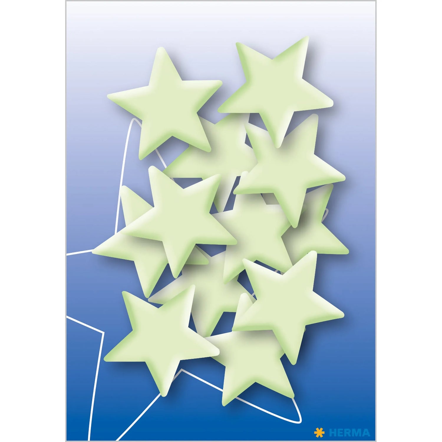 12 HERMA Leuchtaufkleber Stern