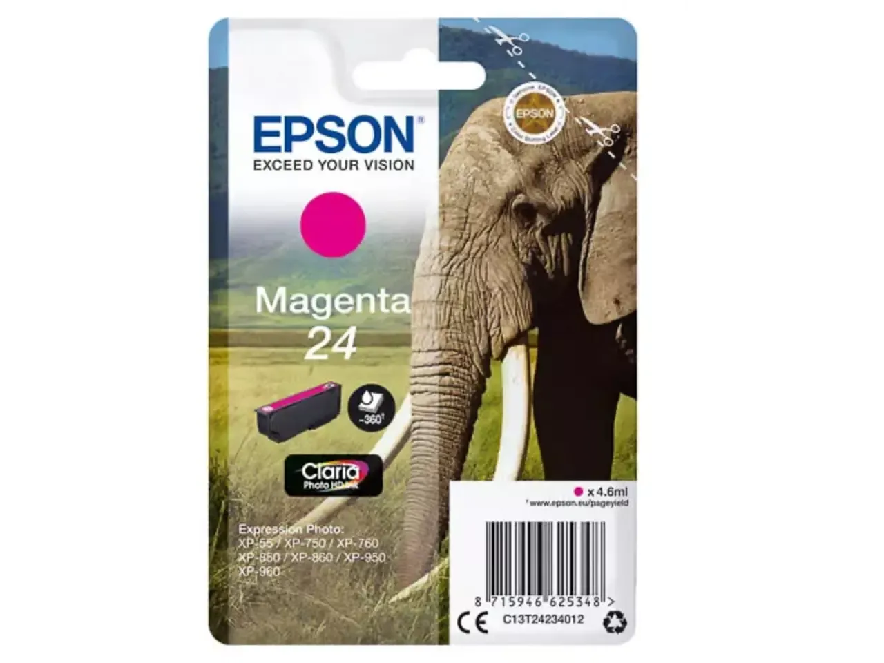 EPSON 24 / T2423 Magenta Druckerpatrone – Original für brillante Farbausdrucke