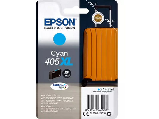 EPSON 405XL / T05H2 Cyan Druckerpatrone – Original, 1.100 Seiten, Profi-Qualität