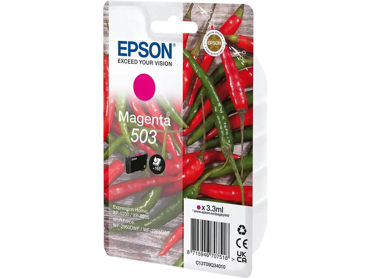 EPSON 503 / T09Q34 Magenta Druckerpatrone – Original, 165 Seiten