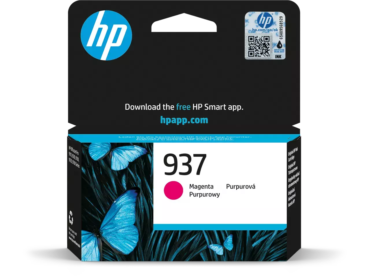 HP 937 (4S6W3NE) Original Druckerpatrone Magenta – 800 Seiten brillante Farbdrucke