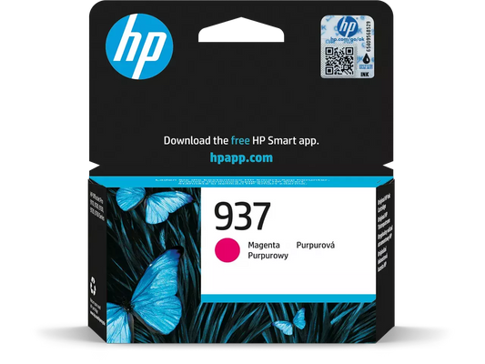 HP 937 (4S6W3NE) Original Druckerpatrone Magenta – 800 Seiten brillante Farbdrucke