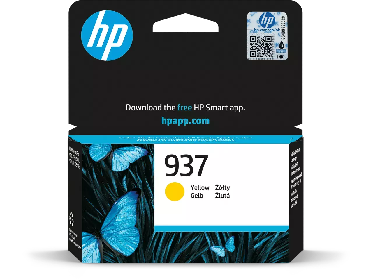 HP 937 (4S6W4NE) Original Druckerpatrone Gelb – 800 Seiten brillante Farbdrucke