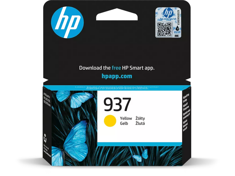 HP 937 (4S6W4NE) Original Druckerpatrone Gelb – 800 Seiten brillante Farbdrucke