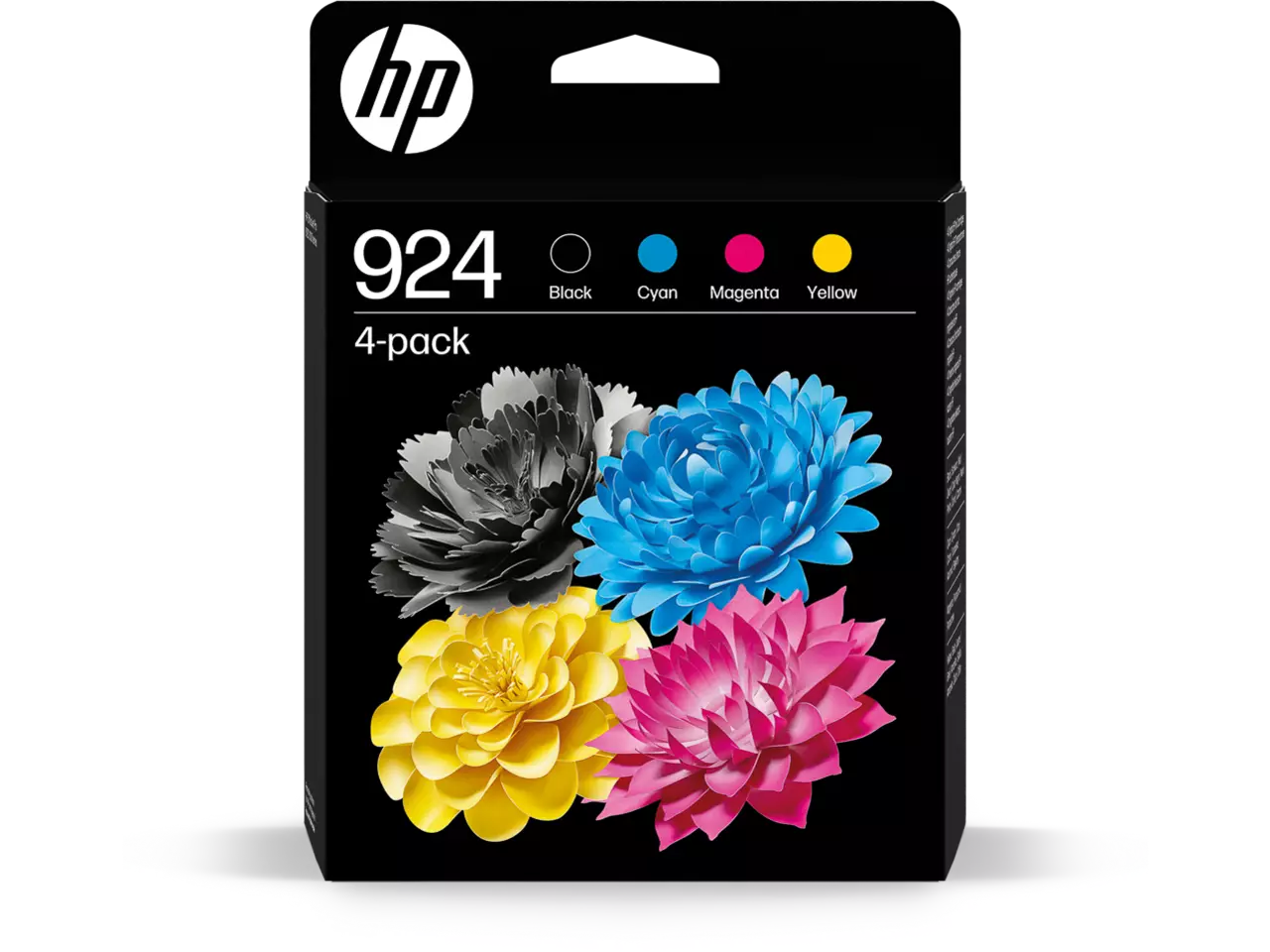 HP 924 (6C3Z1NE) Original Druckerpatronen 4er-Set – Schwarz, Cyan, Magenta, Gelb