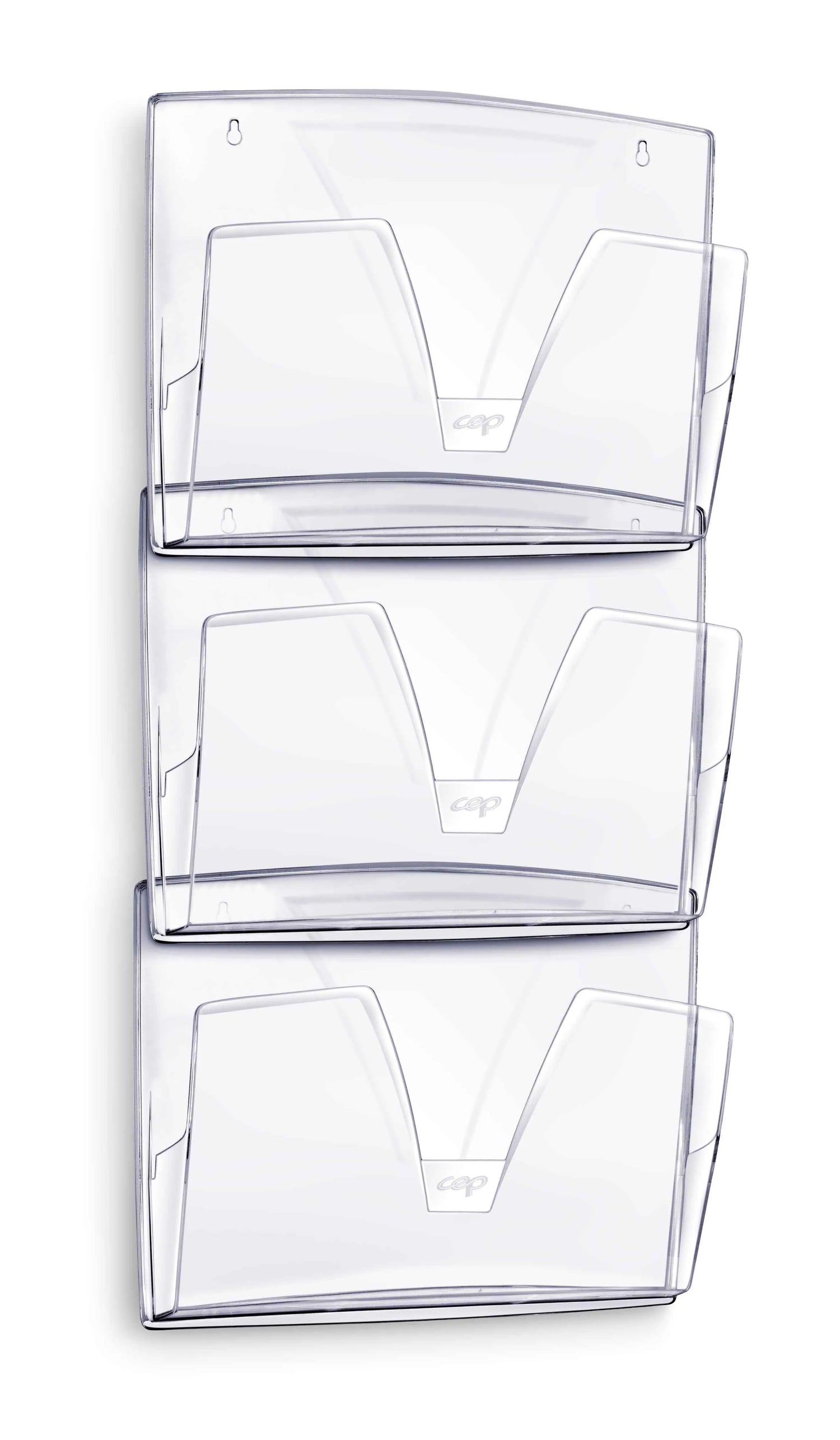 cep Wandprospekthalter transparent DIN A4 3 Fächer