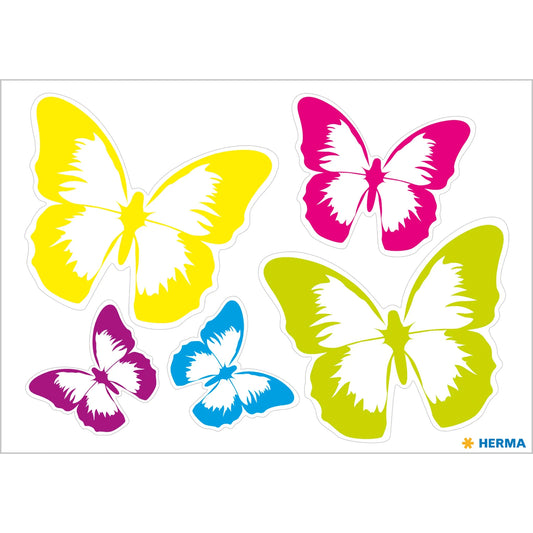 5 HERMA reflektierende Aufkleber Schmetterling