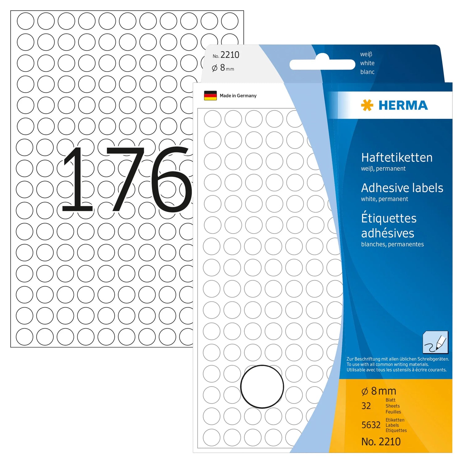 HERMA Klebepunkte 2210 weiß Ø 8,0 mm