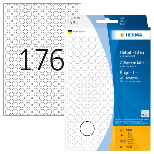 HERMA Klebepunkte 2210 weiß Ø 8,0 mm