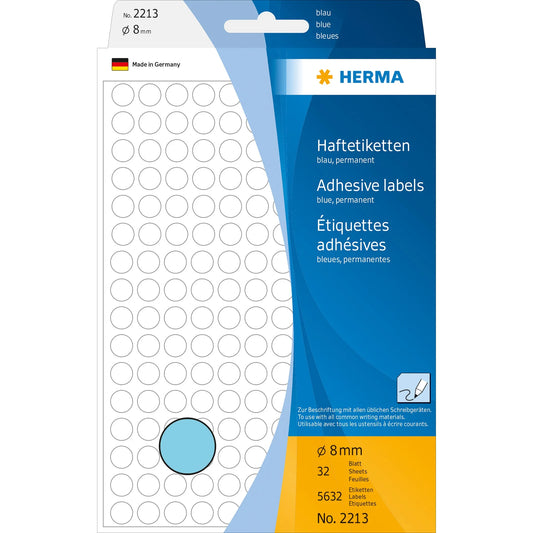 HERMA Klebepunkte 2213 blau Ø 8,0 mm