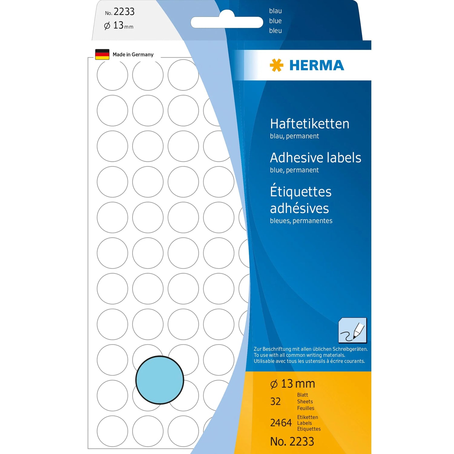 HERMA Klebepunkte 2233 blau Ø 13,0 mm
