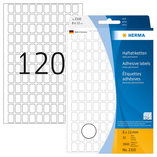3.840 HERMA Etiketten 2310 weiß