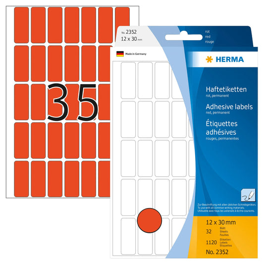 1.120 HERMA Etiketten 2352 rot
