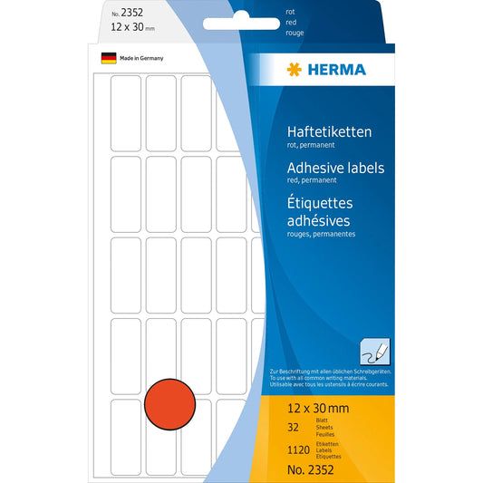 1.120 HERMA Etiketten 2352 rot