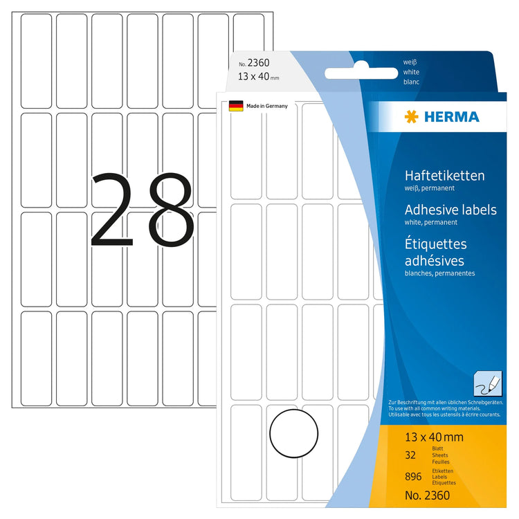 896 HERMA Etiketten 2360 weiß