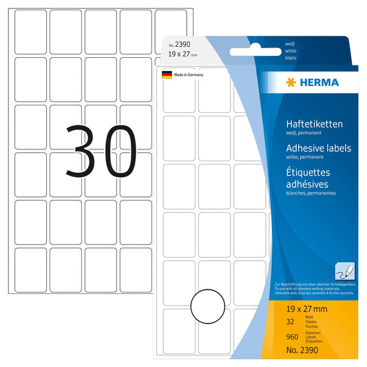 960 HERMA Etiketten 2390 weiß