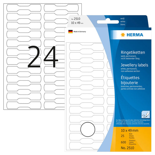 600 HERMA Ring-Etiketten 2510 weiß